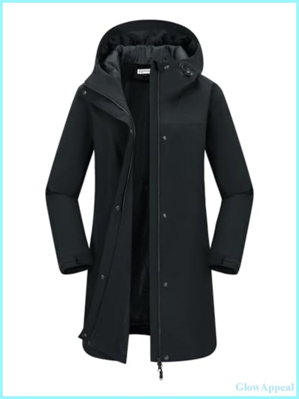 Women's Waterproof Rain Jacket Long Hooded Coat Lightweight